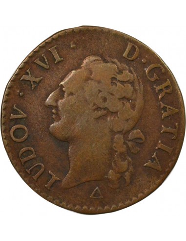 Louis XIV A l'Ecu 1/2 sol Cuivre 1789 R Orléans