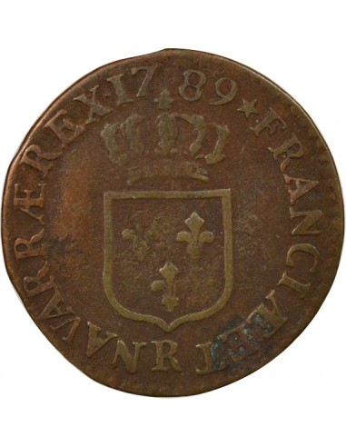 Louis XIV A l'Ecu 1/2 sol Cuivre 1789 R Orléans