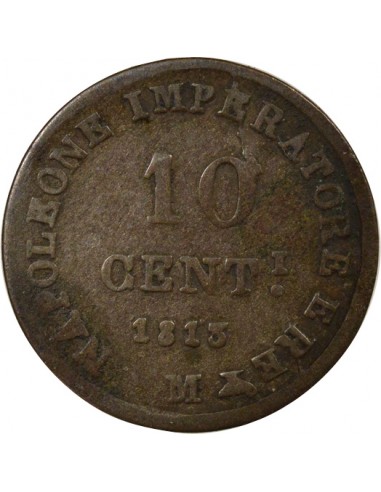 Roi d'Italie 10 centesimi Billon 1813 M Milan