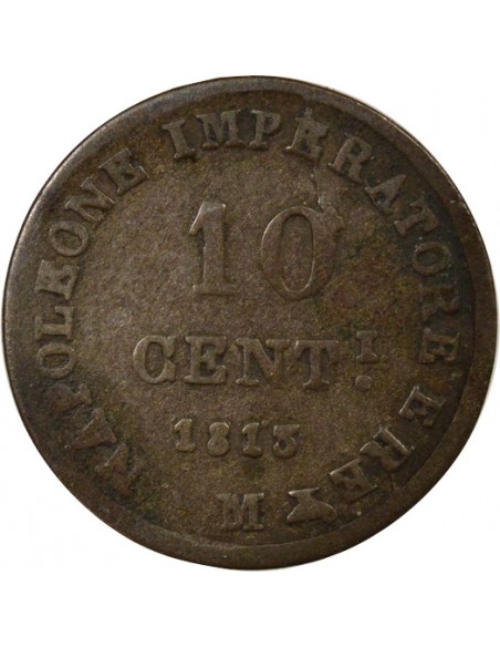 Roi d'Italie 10 centesimi Billon 1813 M Milan