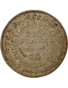 Maroc Mohammed V du Maroc Protectorat Français 1 franc Argent 1372 AH (1953) A Paris 2
