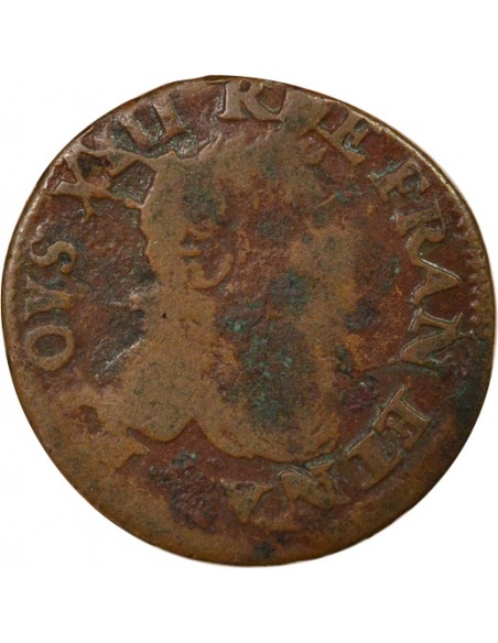 Type 8 1 double tournois Cuivre 1636 Stenay