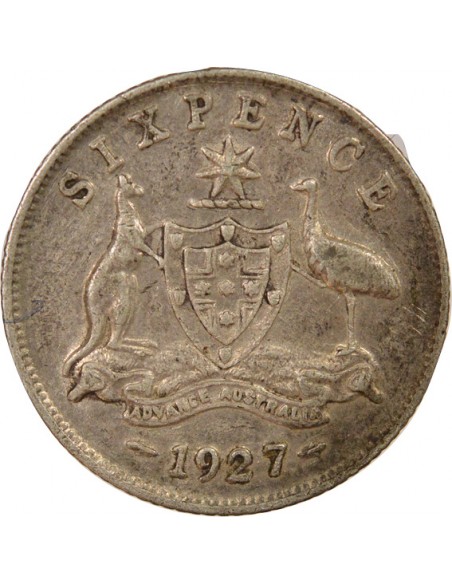 Empereur des Indes 6 pence Argent 1927 Londres
