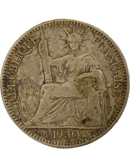 Indo-Chine Fr. 10 centième Argent 1930 A Paris