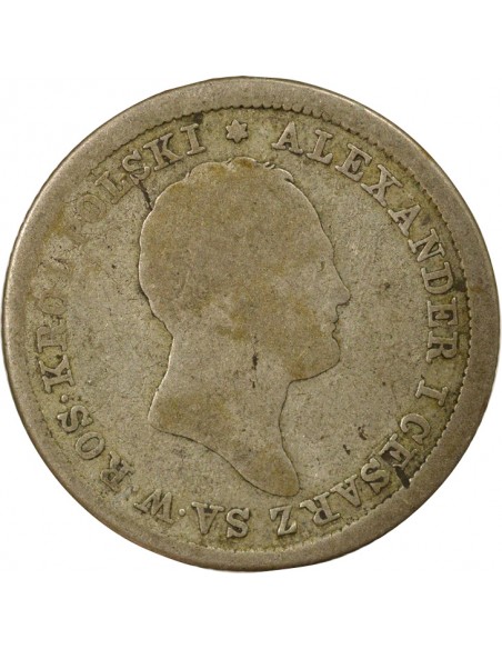 Pologne Tsar Alexandre I 2 zlotych Argent 1820