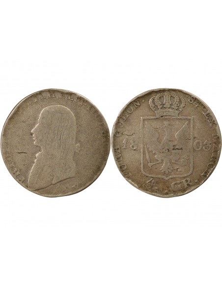 Etats Allemands (Prusse) Frédéric-Guillaume III 4 groschen Billon 1804 A Berlin