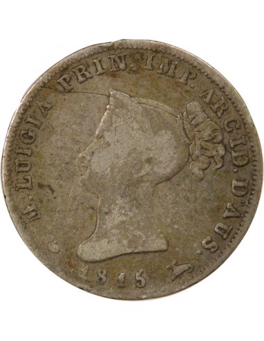 Etats Italiens Marie-Louise d'Autriche 10 soldi Argent 1815 Parme