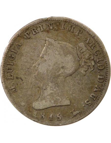 Etats Italiens Marie-Louise d'Autriche 10 soldi Argent 1815 Parme