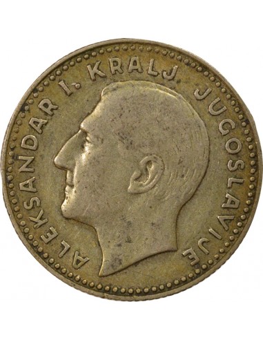 Grèce Alexandre I de Yougoslavie 10 dinara Argent 1931 A Paris