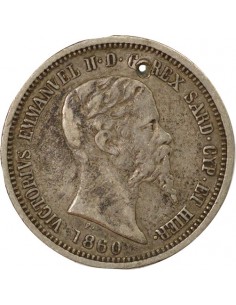 Sardaigne Victor Emmanuel II 50 centesimi Argent 1860 M Milan 2