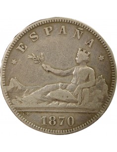 Espagne Gouvernement Provisoire 2 pesetas Argent 1874 AI Madrid 2