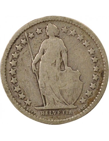 Suisse Helvetia debout 1/2 franc Argent 1879 Berne