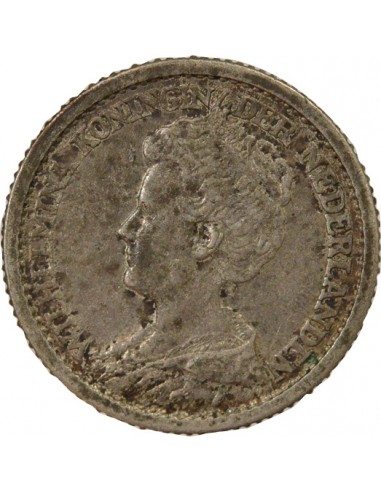 Pays-Bas Wilhelmina I 25 cents Argent 1912 Utrecht