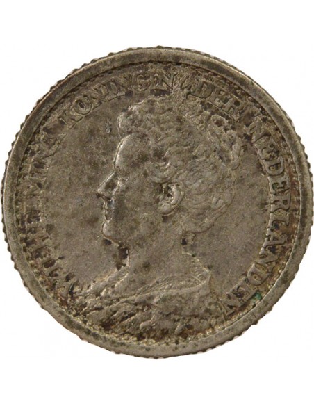 Pays-Bas Wilhelmina I 25 cents Argent 1912 Utrecht