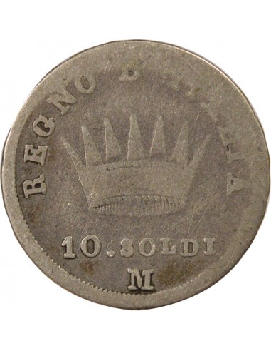 Roi d'Italie 10 soldi Argent 1809 M Milan