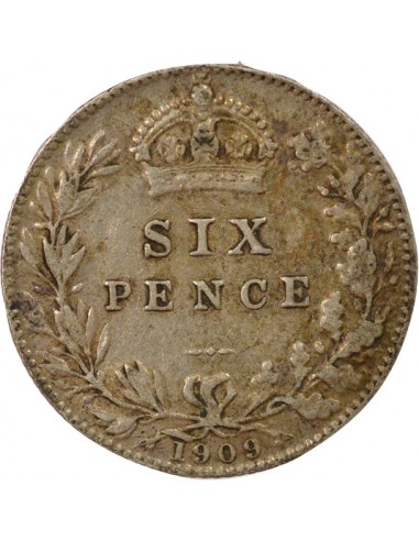 Empereur des Indes 6 pence Argent 1909 Londres
