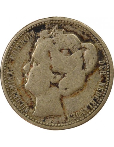 Pays-Bas Wilhelmina I 25 cents Argent 1901 Utrecht