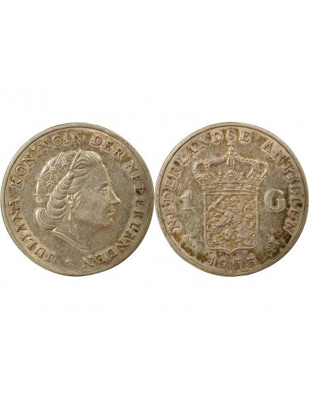 Pays-Bas Juliana 1 gulden Argent 1963 Utrecht
