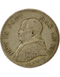 Vatican Pie IX 1 lira Argent 1866 R Rome 2
