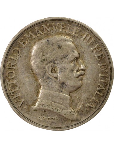 Italie Vittorio Emanuele III 1 lire Argent 1915 R Rome