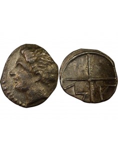 Gaule Tête à gauche 1 obole Argent 200-121 Av JC