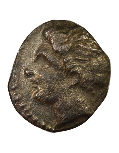 Gaule Tête à gauche 1 obole Argent 200-121 Av JC