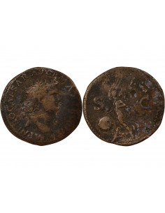 Rome Empire Néron Victoire As Cuivre 66-68 D Lyon