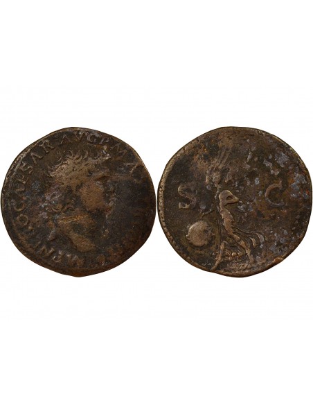 Rome Empire Néron Victoire As Cuivre 66-68 D Lyon