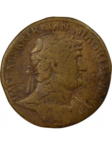 Rome Empire Hadrien Virtus Sesterce Laiton 122 R Rome