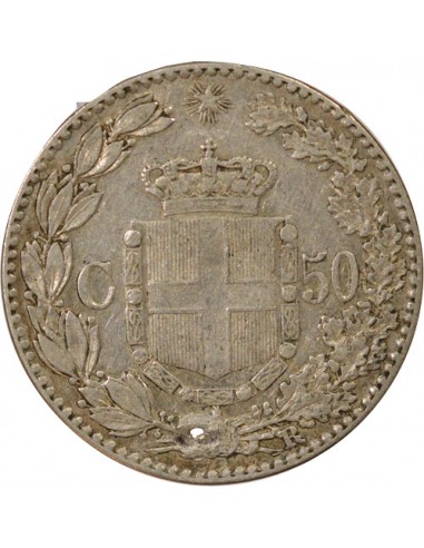 Italie Umberto I d'Italie 50 centesimi Argent 1889 R Rome