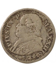 Vatican Pie IX 1 lira Argent 1868 R Rome 2