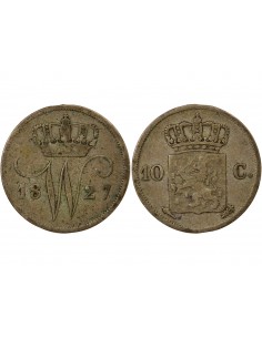 Pays-Bas Guillaume I des Pays-Bas 10 cents Argent 1827 Utrecht