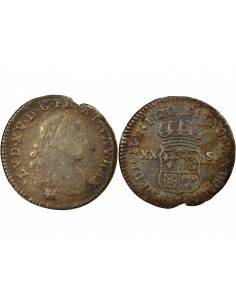 Louis XV Navarre 20 sols Argent 1720 T Nantes