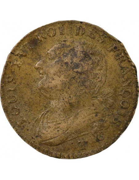 au Faisceau 12 deniers dit au faisceau type Francois Cuivre 1792 T Nantes
