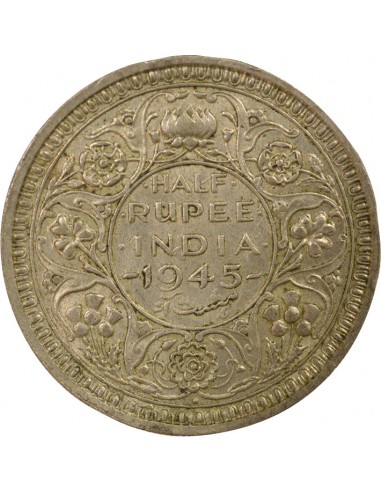 Empereur des Indes Petit 5 1/2 roupie Argent 1945 B Bombay