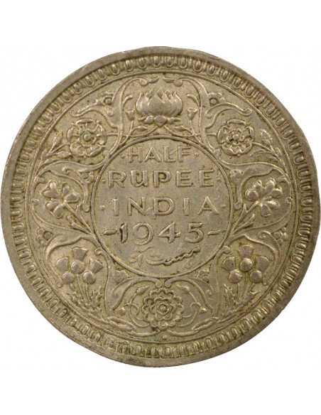 Empereur des Indes Petit 5 1/2 roupie Argent 1945 B Bombay