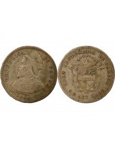 Panama 10 centesimos Argent 1904 Philadelphie