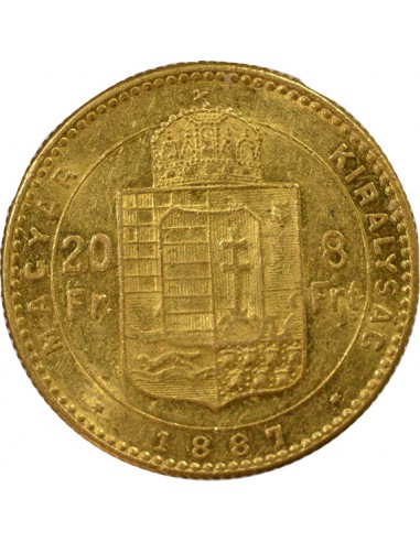Roi de Hongrie 8 forint Or 1887 B Kremnitz