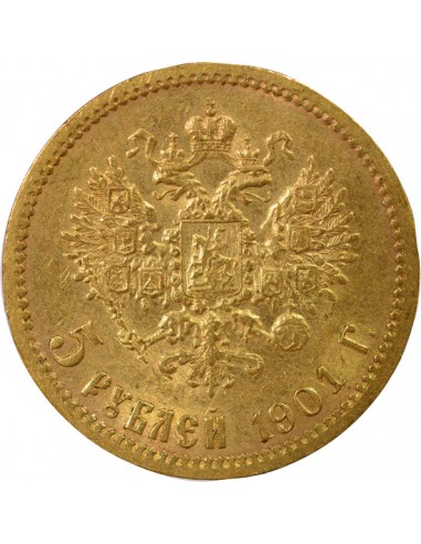 Russie Nicolas II 5 roubles Or 1901 Saint-Petersbourg