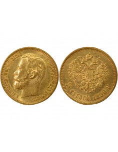 Russie Nicolas II 5 roubles Or 1898 Saint-Petersbourg