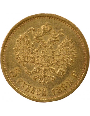 Russie Nicolas II 5 roubles Or 1898 Saint-Petersbourg