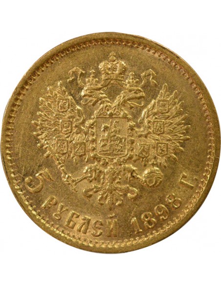 Russie Nicolas II 5 roubles Or 1898 Saint-Petersbourg