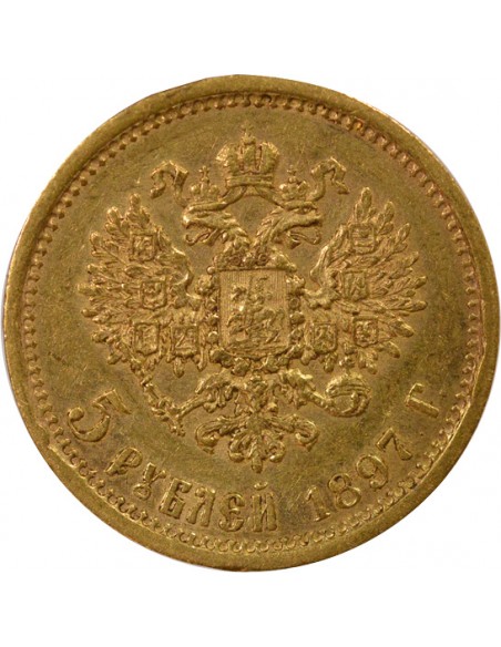 Russie Nicolas II 5 roubles Or 1897 Saint-Petersbourg