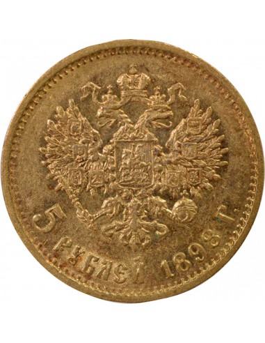 Russie Nicolas II 5 roubles Or 1898 Saint-Petersbourg