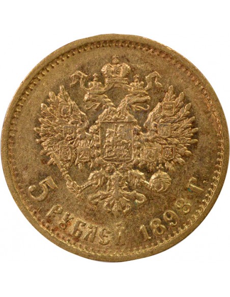 Russie Nicolas II 5 roubles Or 1898 Saint-Petersbourg