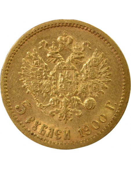 Russie Nicolas II 5 roubles Or 1900 Saint-Petersbourg