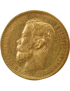 Russie Nicolas II 5 roubles Or 1898 Saint-Petersbourg 2