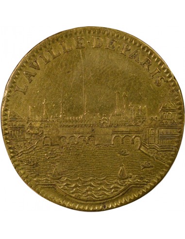 Louis XIV Ville de Paris Jeton Laiton Après 1668