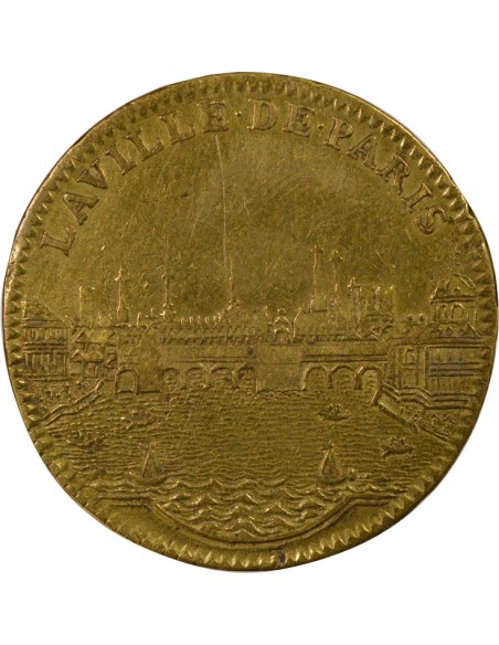 Louis XIV Ville de Paris Jeton Laiton Après 1668