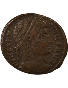 Rome Empire Constantin Ier Porte de Camp Nummus Cuivre 325 Ticinum 2